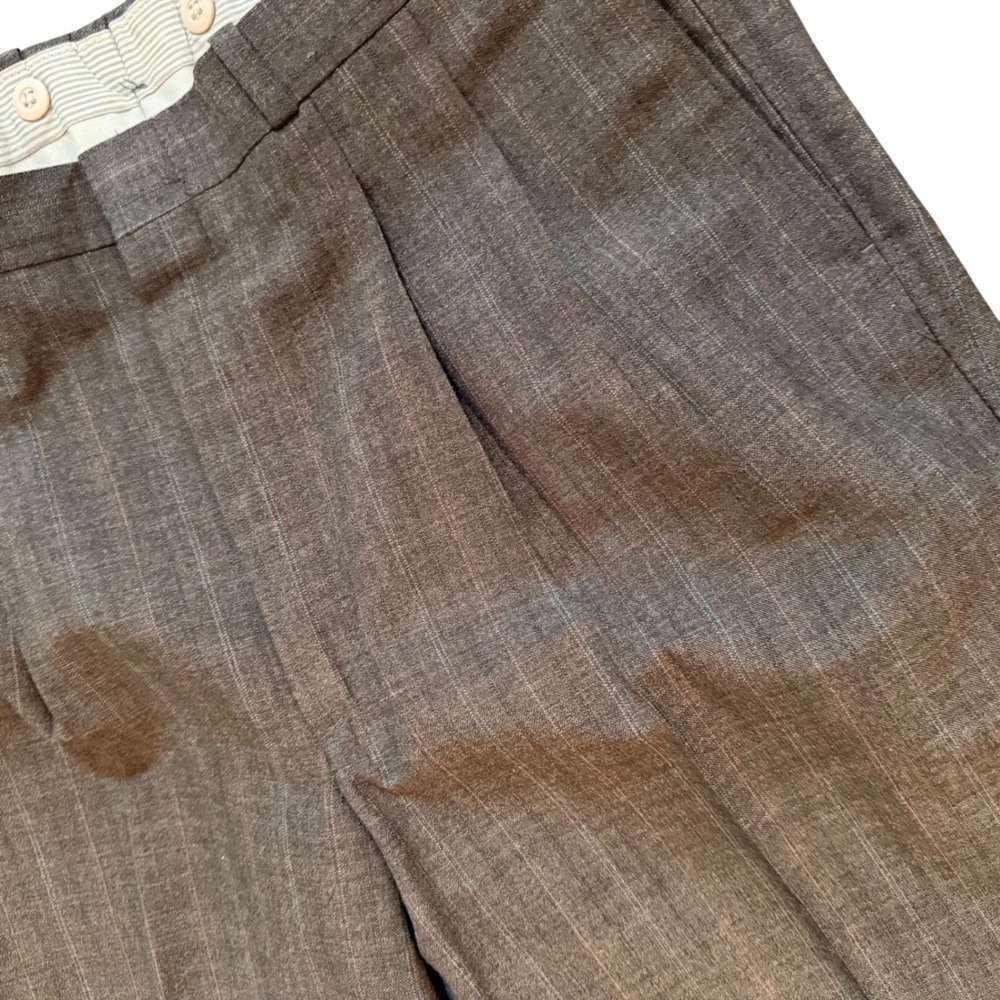 John Henry Double Breasted Suit Gray Plaid Wool Blend Pleated Pants 40R/34x29 - Picture 8 of 11
